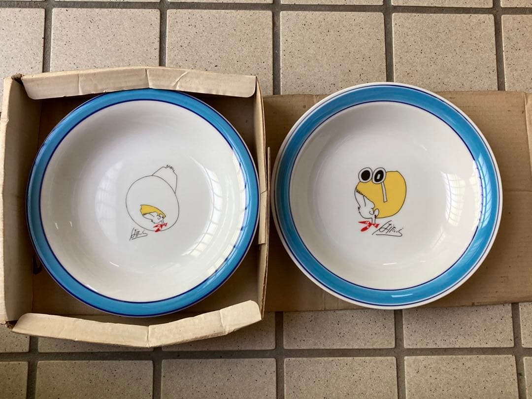 昭和レトロ 当時物 はらたいら お皿 皿 飾り 食器 陶器 プレート