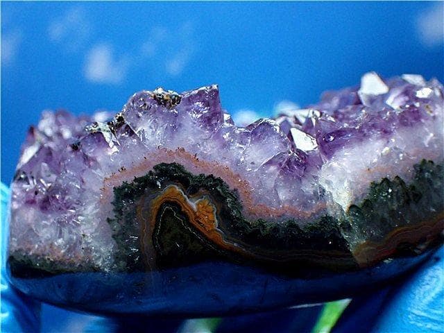 AAA級家庭円満◇天然ハート型アメジスト原石B89G3/168G20D