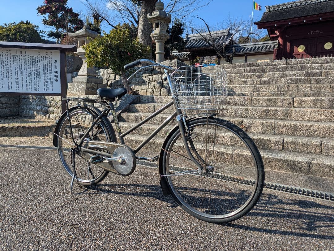 ナショナル 実用車 昭和 レトロ 自転車 ロッドブレーキ ビンテージ