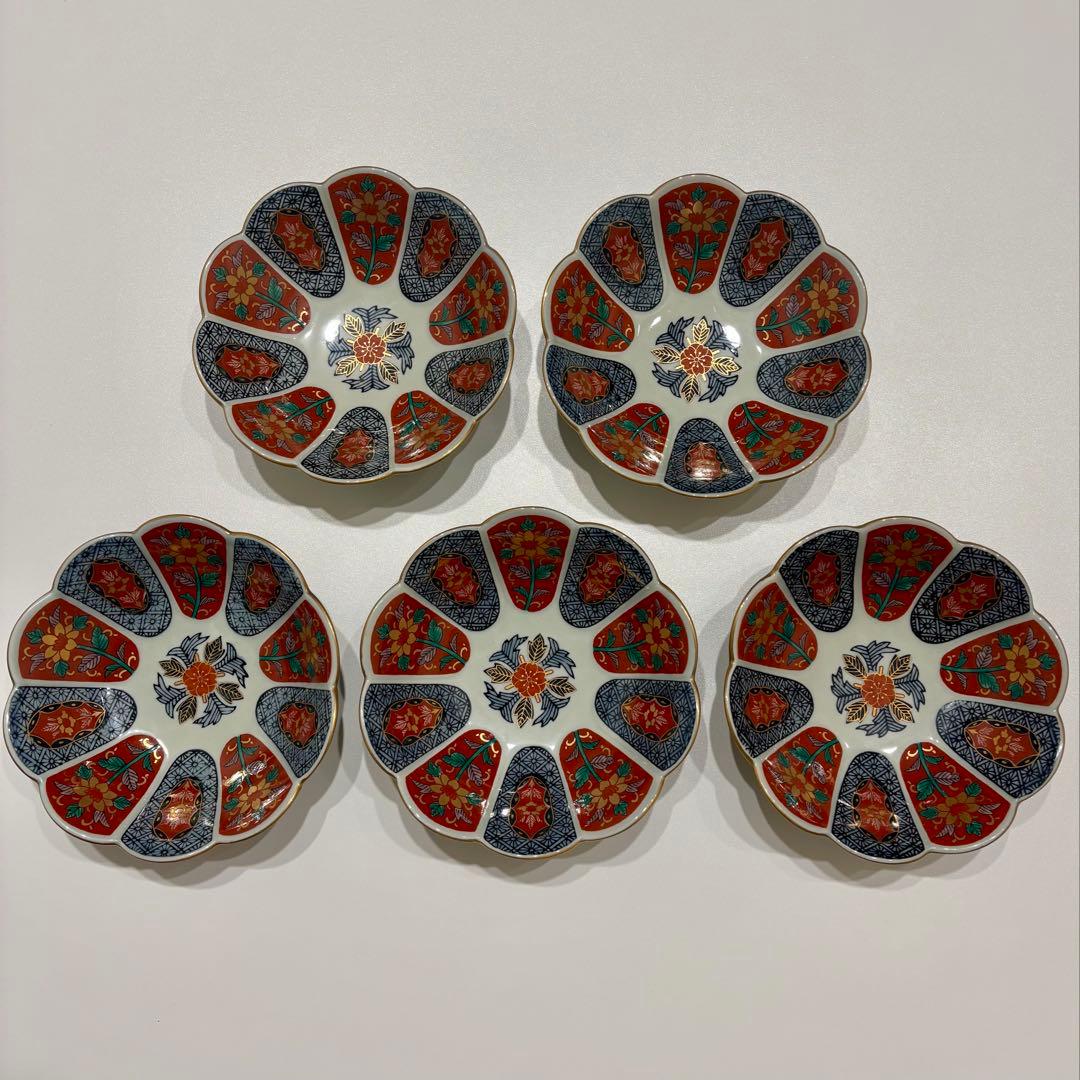 美品】林九郎窯 色絵金彩 輪花皿 5枚セット - メルカリ