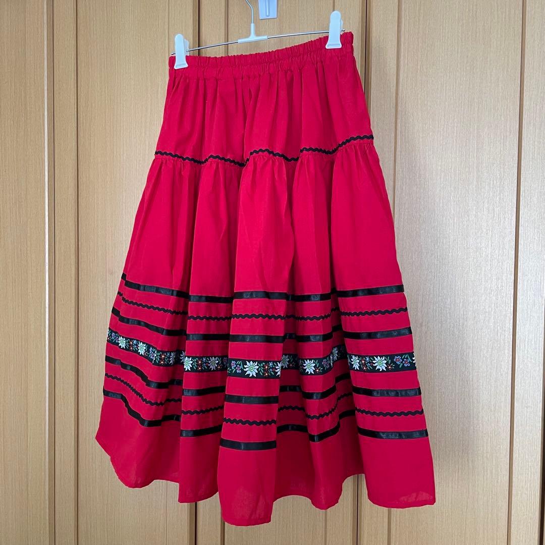 AURORA フォークダンス フレアスカート ペルー製 - メルカリ