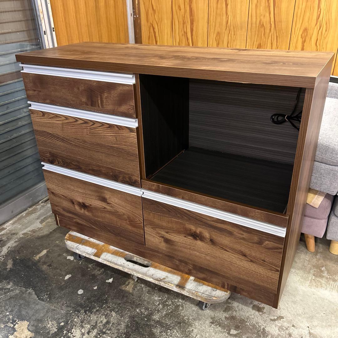 濱*出様 ☆たのメル便無料☆キッチンカウンター 120cm幅 ブラウン