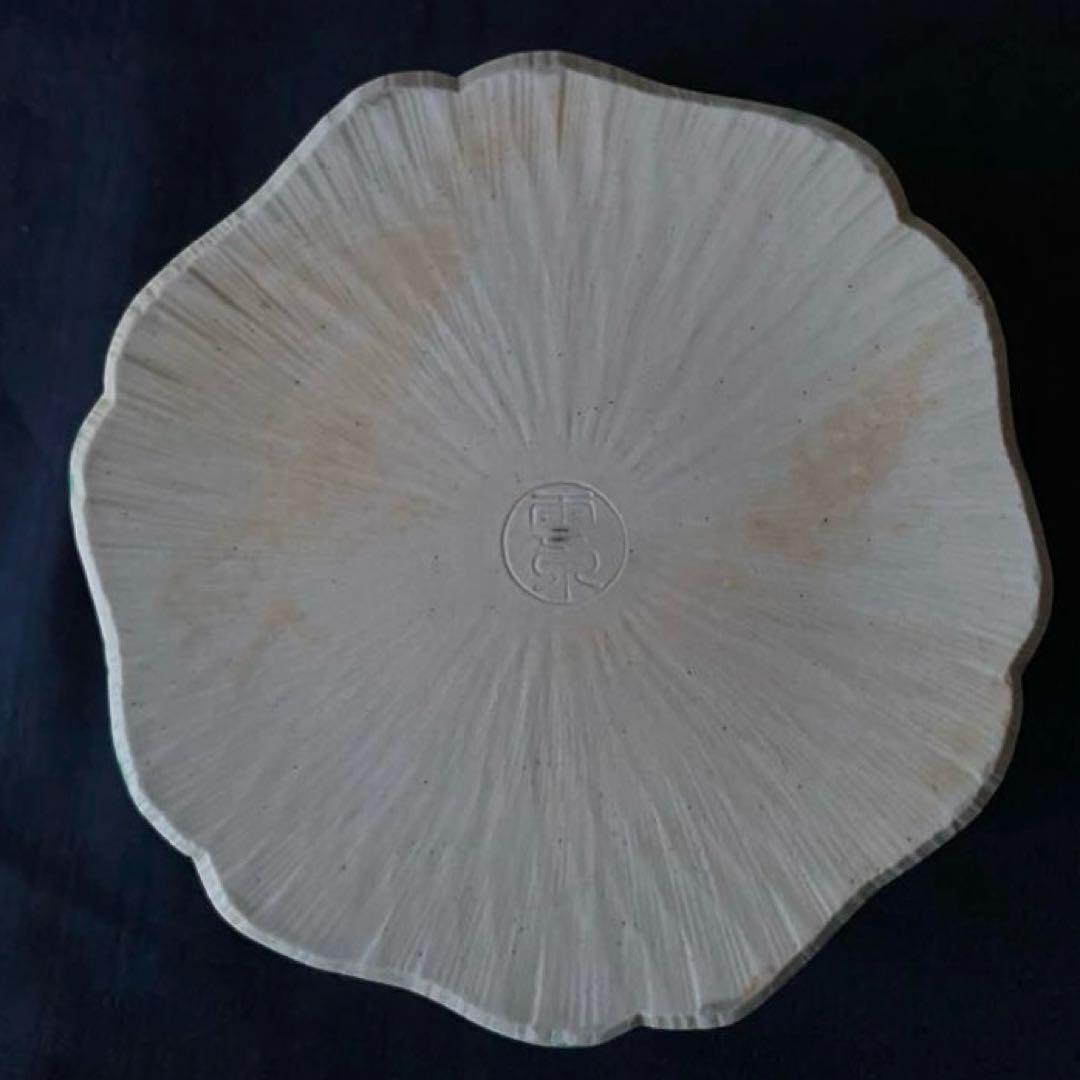 京焼 清水焼 加藤雲泉 黄南京 草花彫輪花六角向付 花唐草 六角鉢 三客