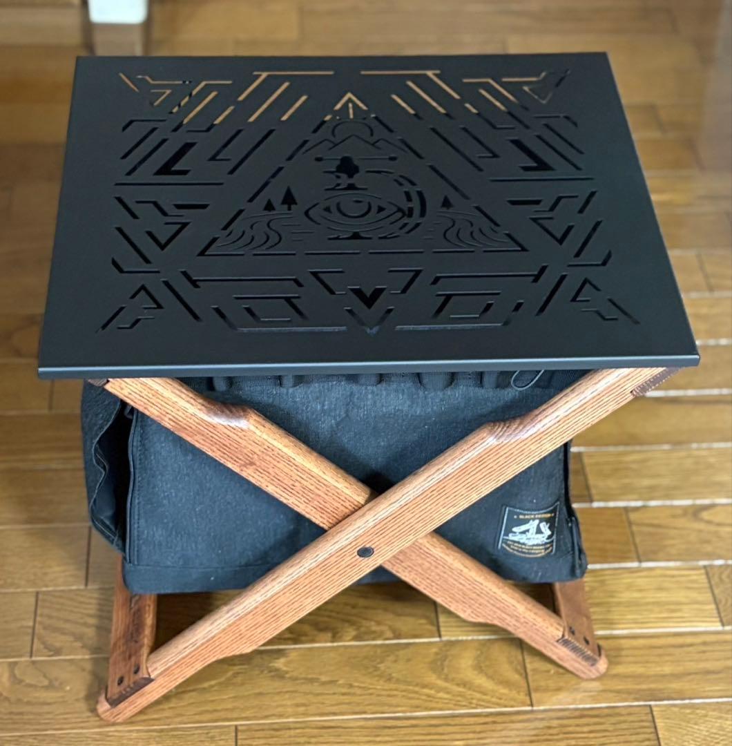 ブラックデザイン x デバイスワークスDXスタンド&ぶら下げバック黒セット DX STAND フルセット | DEVISE WORKS | キャンプ用品