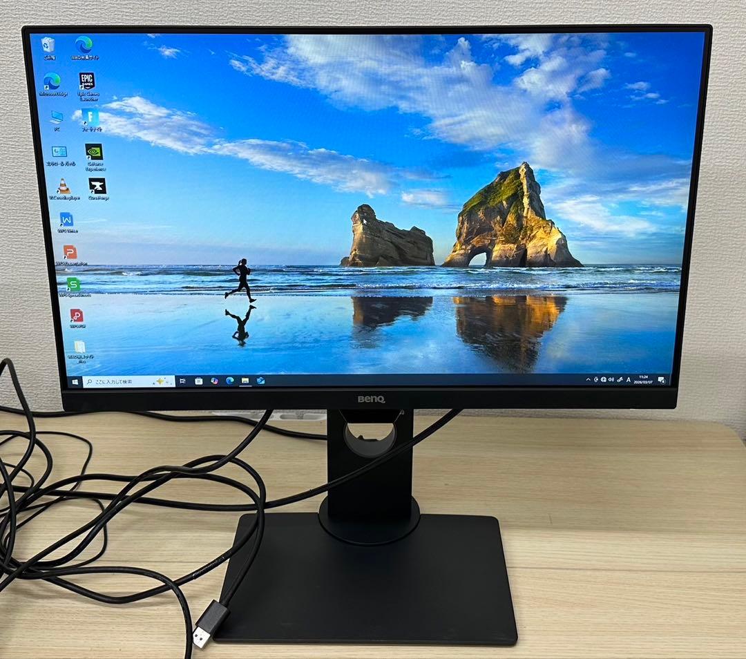 BenQ GW2480T 23.8インチ液晶モニタHDMIスピーカーフルHD回転 - メルカリ