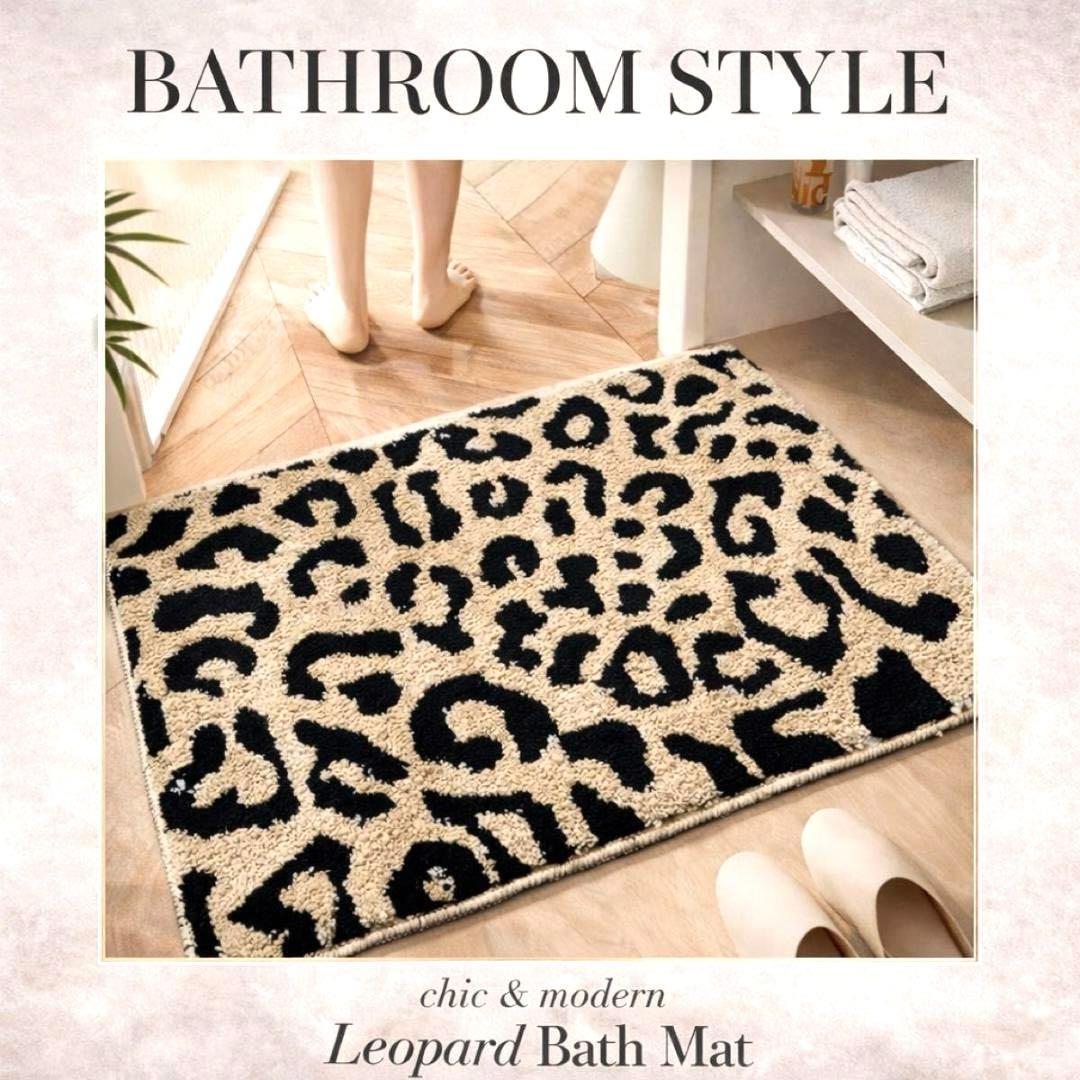 バスマット ヒョウ柄 レオパード お風呂マット 玄関マット 柔らかい
