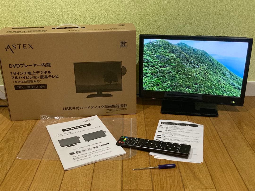 ASTEX ドウシシャ DVDプレーヤー内蔵16型 TEX-DF1601SR Amazon.co.jp: ASTEX 16V型 液晶テレビ DVDプレーヤー内蔵 地デジ
