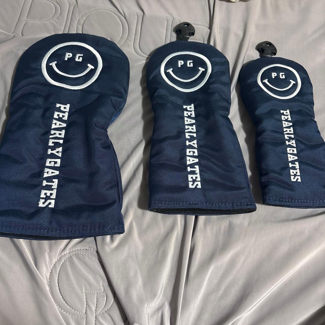 PEARLY GATES ヘッドカバー 4個セット ネイビー - メルカリ