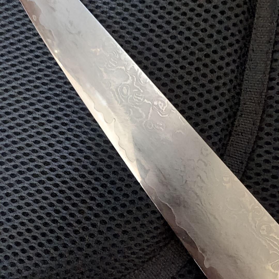 粉末ハイス鋼　ダマスカス 筋引 牛刀 包丁 約27cm(26.5cm)　鳳皇琳