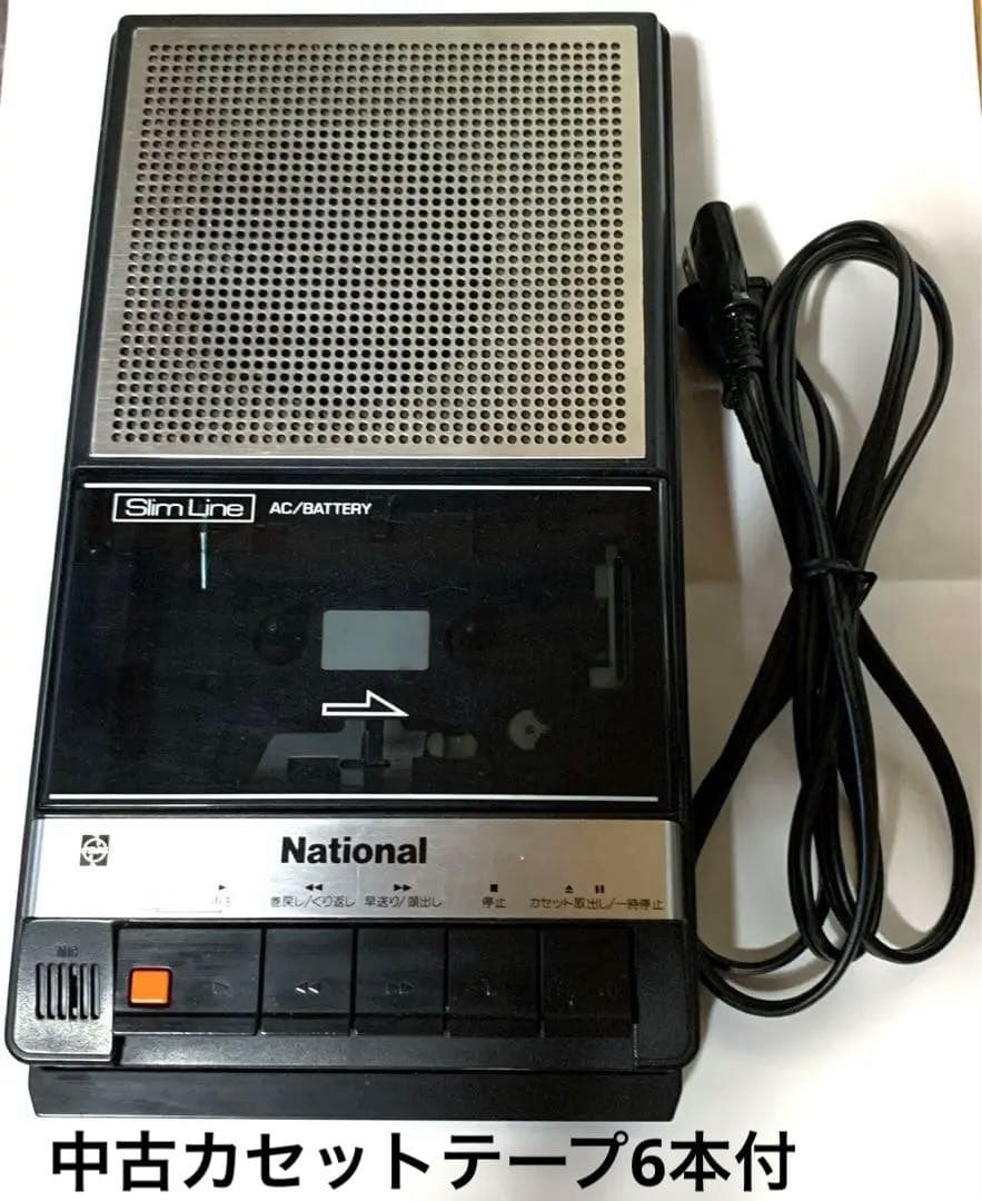 ナショナル ポータブル カセット レコーダー RQ-2735 可動品 中古