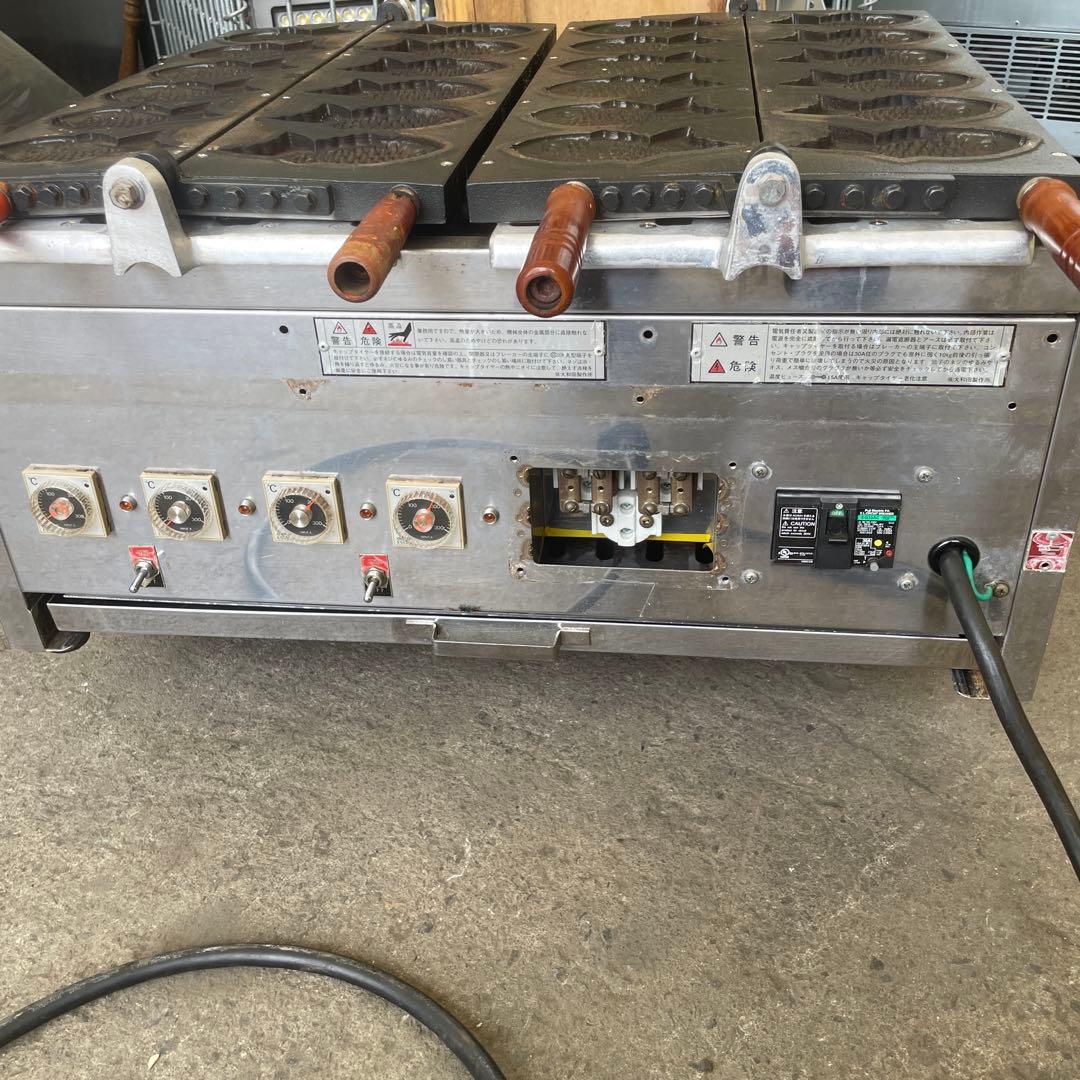 ジャンク品たい焼き器 6匹×2連 鯛焼き器/厨房機器/業務