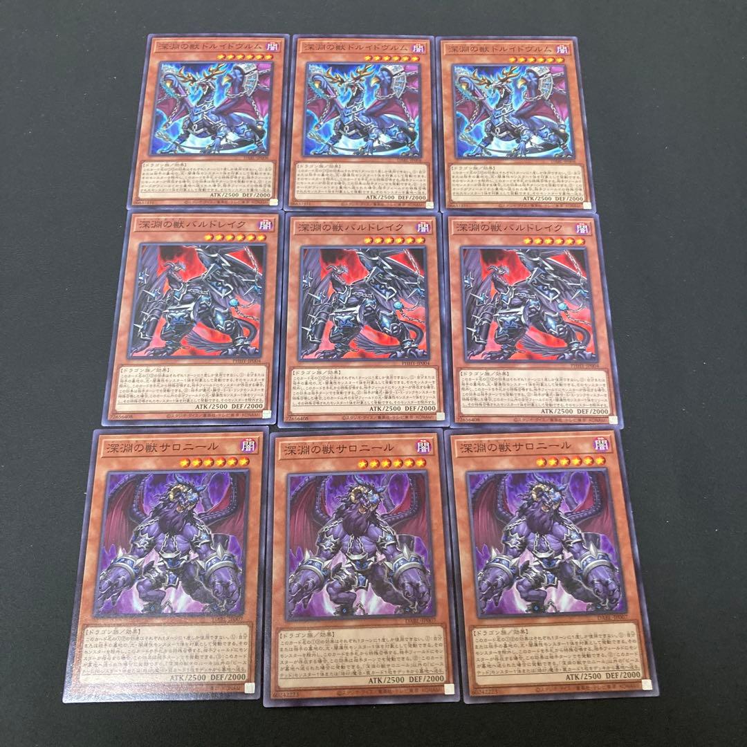 遊戯王 深淵の獣バルドレイク ドルイドヴルム サロニール 各3枚 - メルカリ
