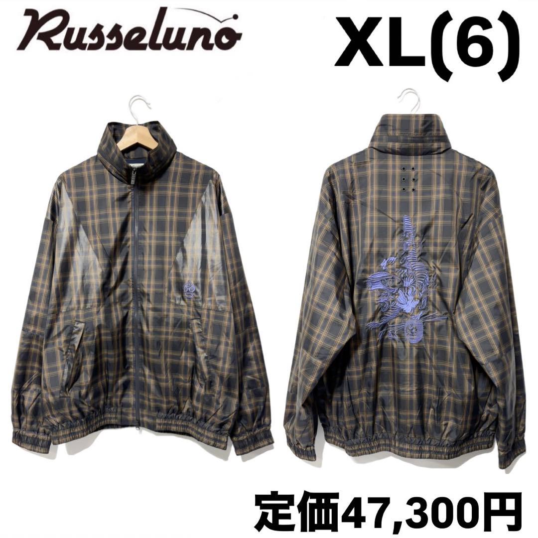 ラッセルノ ゴルフ 族虎 チェック ジップアップ ブルゾン ネイビー XL 6 ラッセルノ ゴルフ 族虎 チェック ジップアップ ブルゾン ネイビー XL