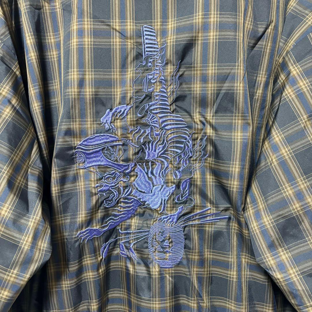 ラッセルノ ゴルフ 族虎 チェック ジップアップ ブルゾン ネイビー XL