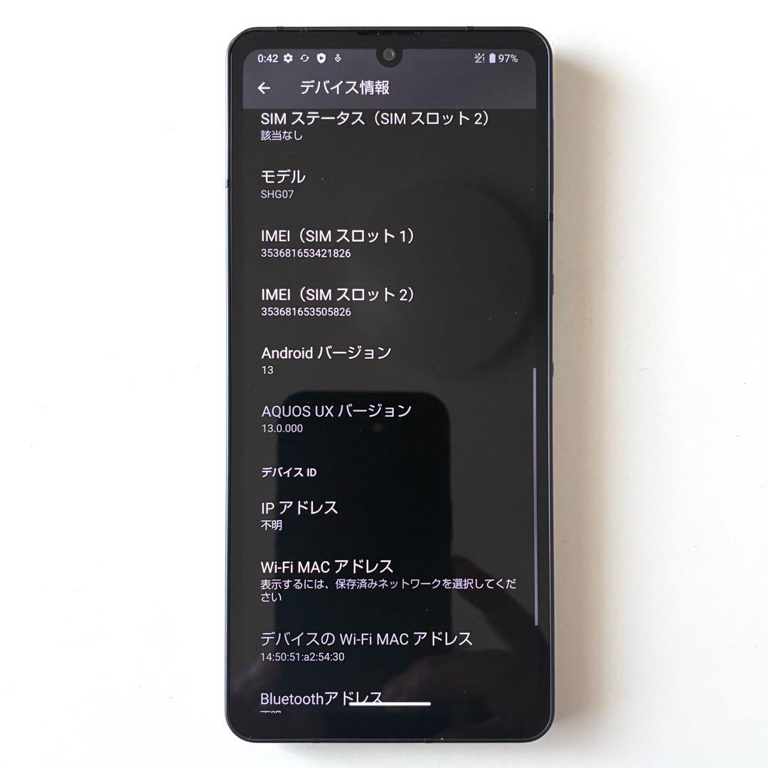 AQUOS sense6s SHG07 美品 - メルカリ