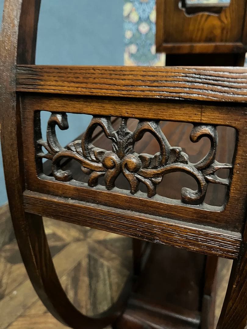 ks様専用＊和 丸 民芸調 﨔 両面 飾り棚 茶棚 インテリア 昭和レトロ