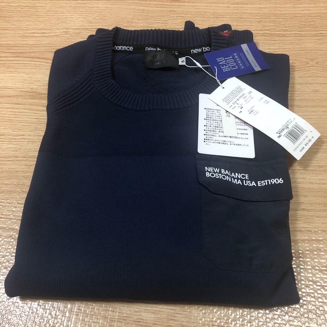 限定値下未使用タグ付NewBalance ドライ&ソフトネイビー クルー
