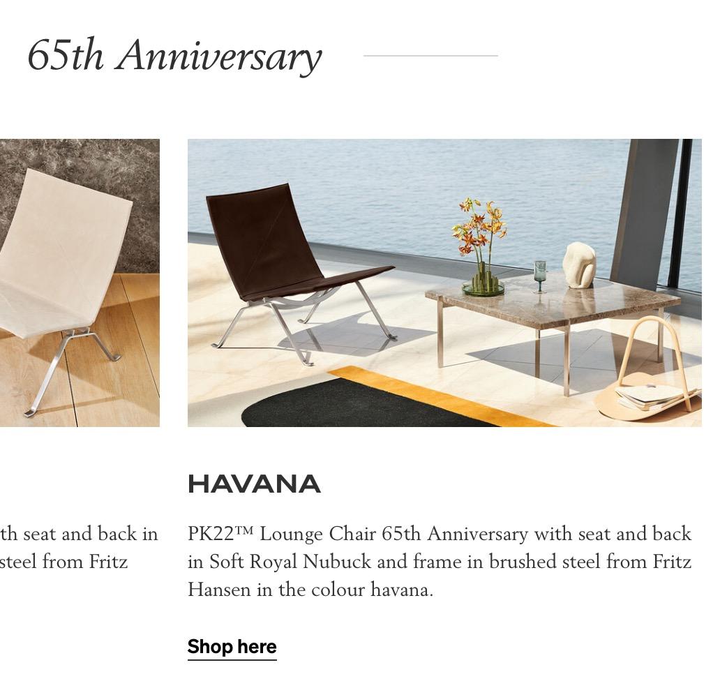 値下！正規・未使用 フリッツハンセン PK22 ポール・ケアホルム 65周年