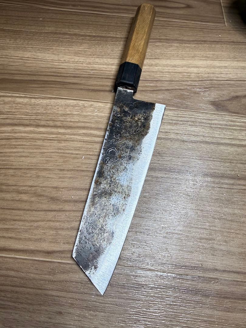 新見松水 武田松水作 備中手打ち鍛冶 牛刀 包丁 刃渡り 18cm - メルカリ