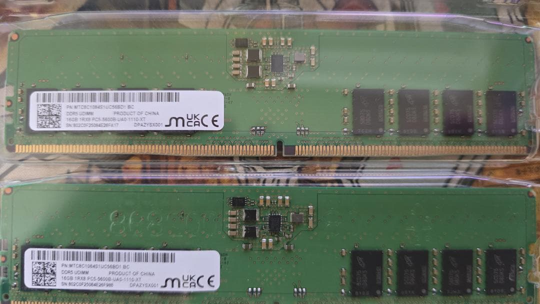 ア*ア様 Micron DDR5-5600 メモリ 32GB（16GB×2枚） 増設メモリ DDR5-5600 FS.32GAC.PKRK2 [SO-DIMM DDR5 /16GB /2枚