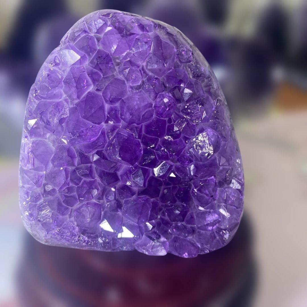 極上ウルグアイ産A A A級アメジストクラスター幸運水晶絶品超濃い濃い超美しい 極上】ウルグアイアメジストクラスター原石（幸運水晶）天然紫水晶