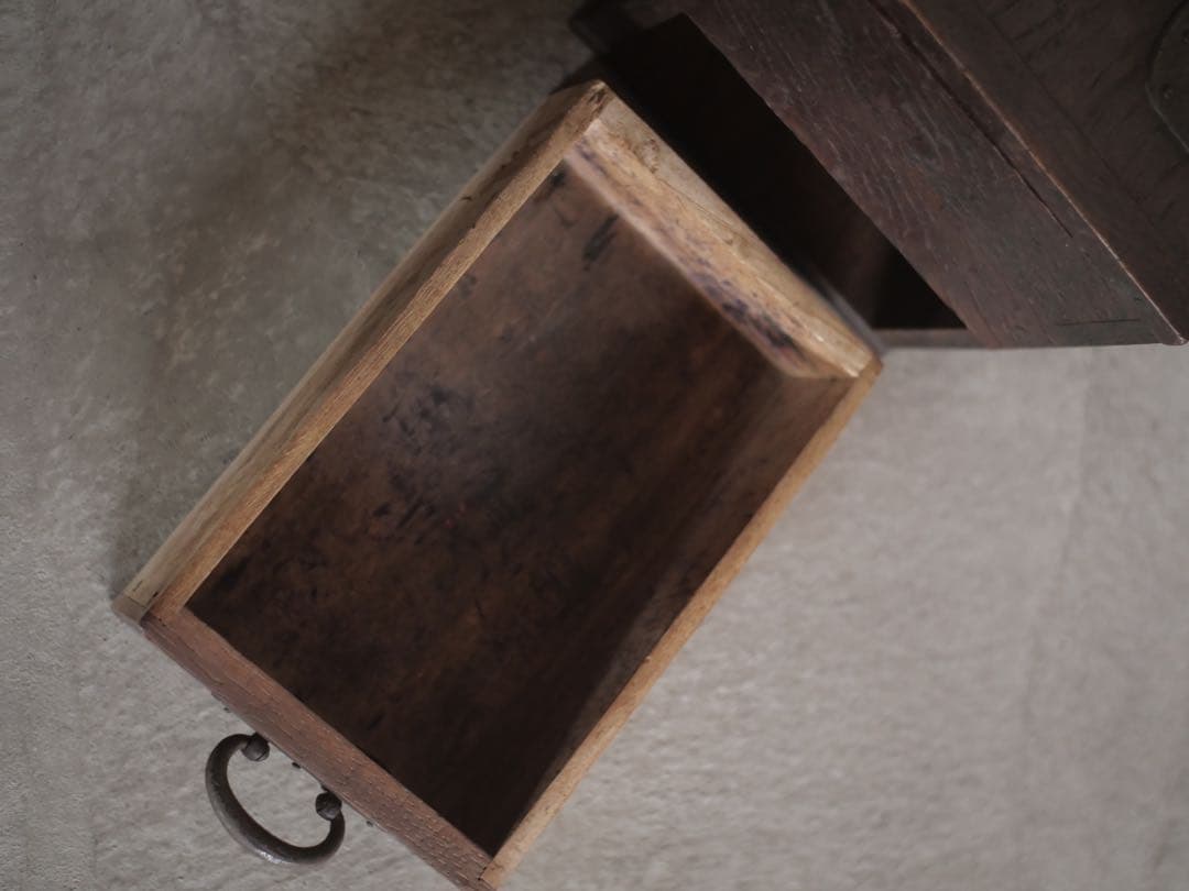 印鑑箱 木箱 小物収納 薬箱 箱 古家具 古道具 アンティーク 昭和レトロ