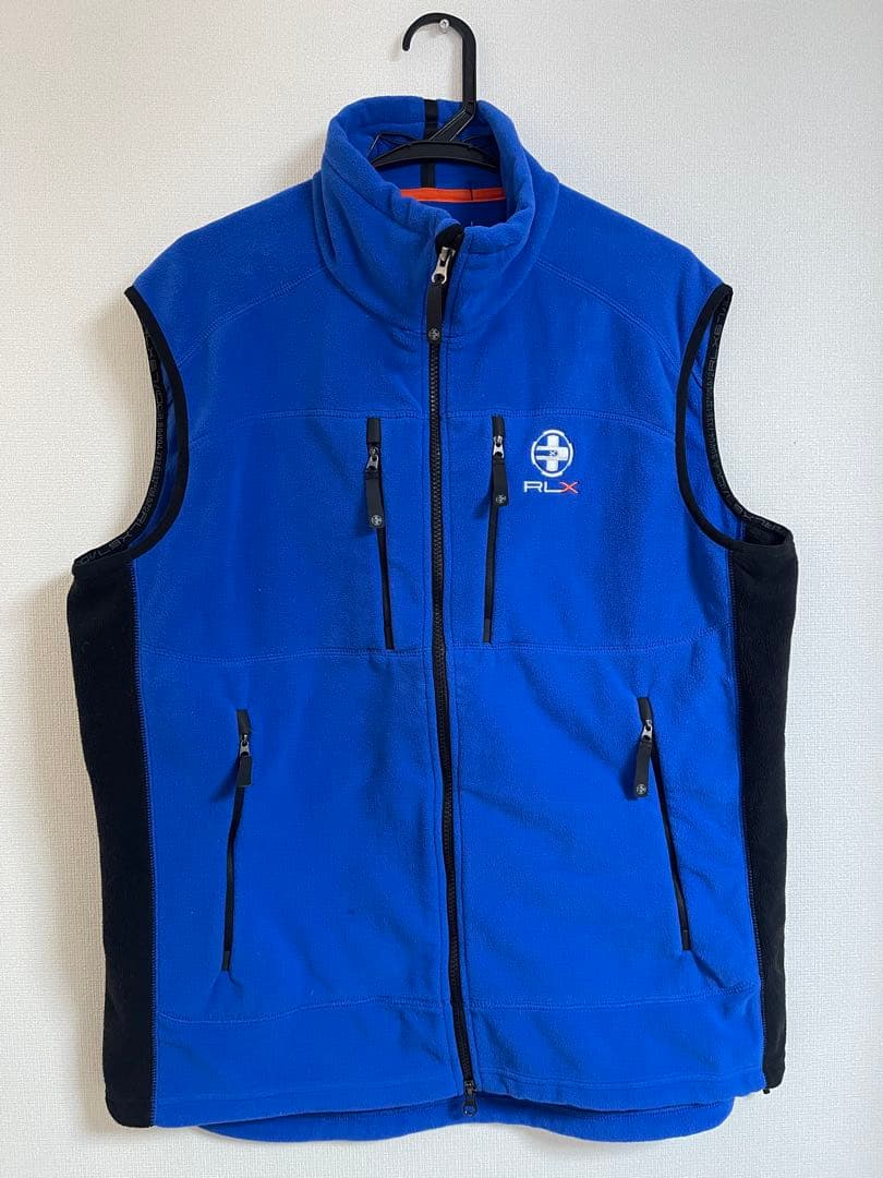 RLX フリース ベスト 青 中古・古着通販】RLX RALPH LAUREN (アールエルエックスラルフローレン