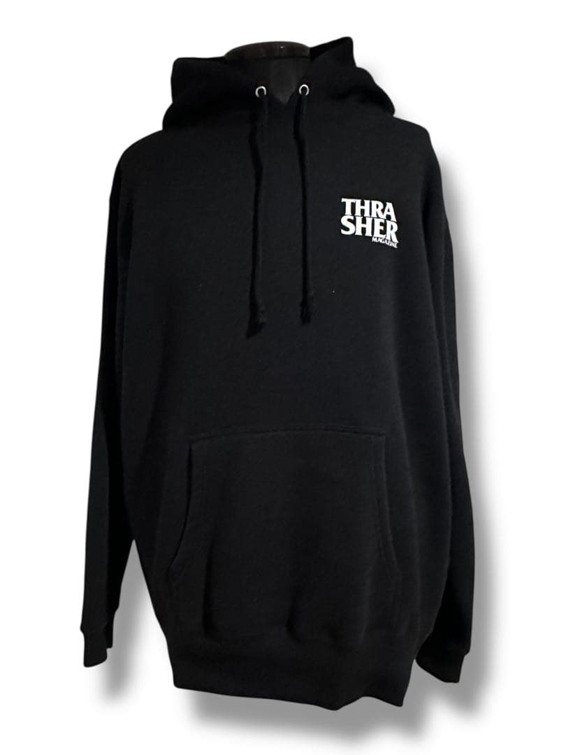 美品 THRASHER x PUSHEAD パーカー ヴィンテージ スラッシャー - メルカリ