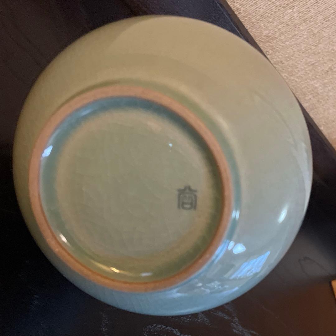 高麗青磁 輪耳付き花瓶 木箱付き - メルカリ