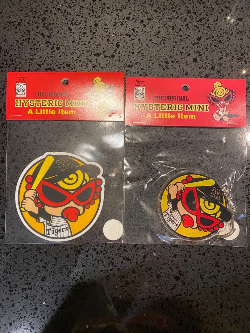 HYSTERIC MINI 阪神タイガースコラボ ステッカー キーホルダーセット