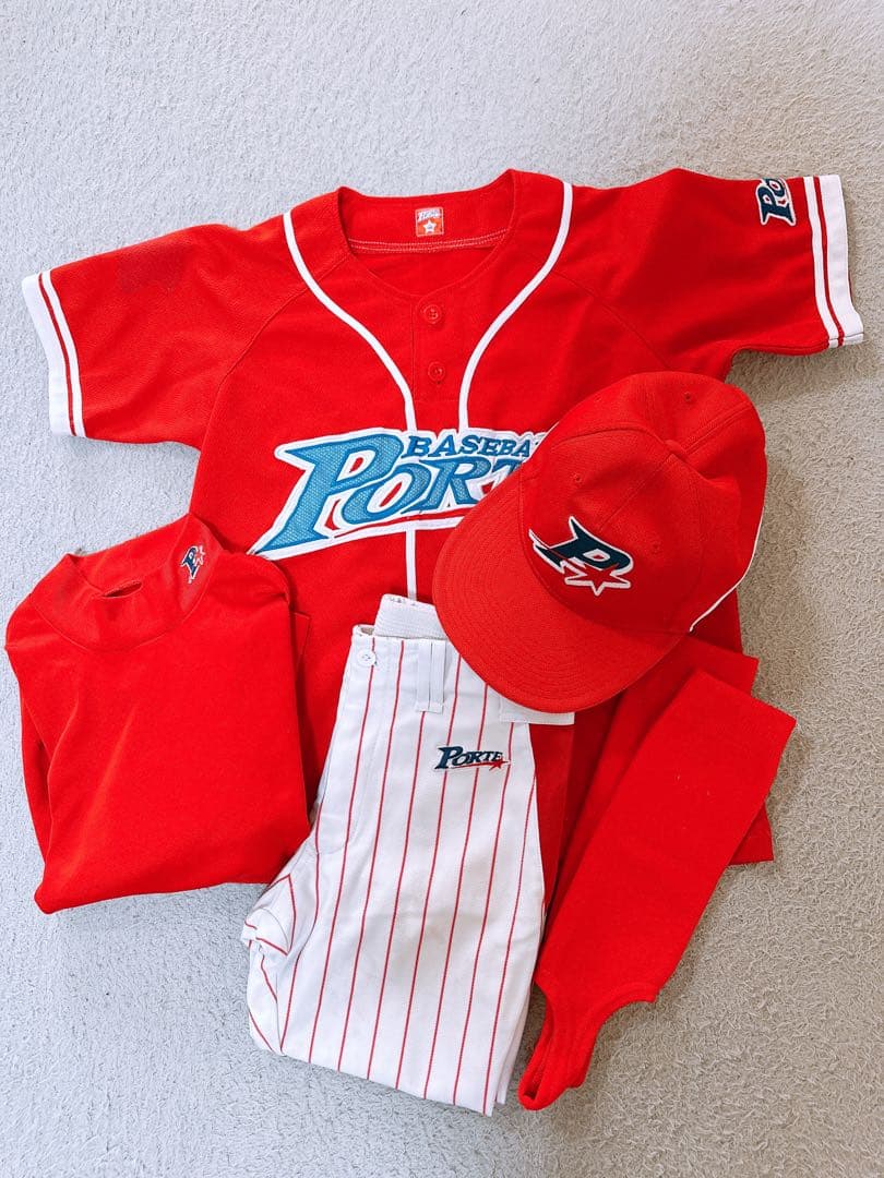 【追記あり】　ポルテ 野球ユニフォーム　 5点セット→6点 Yahoo!オークション -「ポルテ野球ユニフォーム」(ウエア) (野球)の