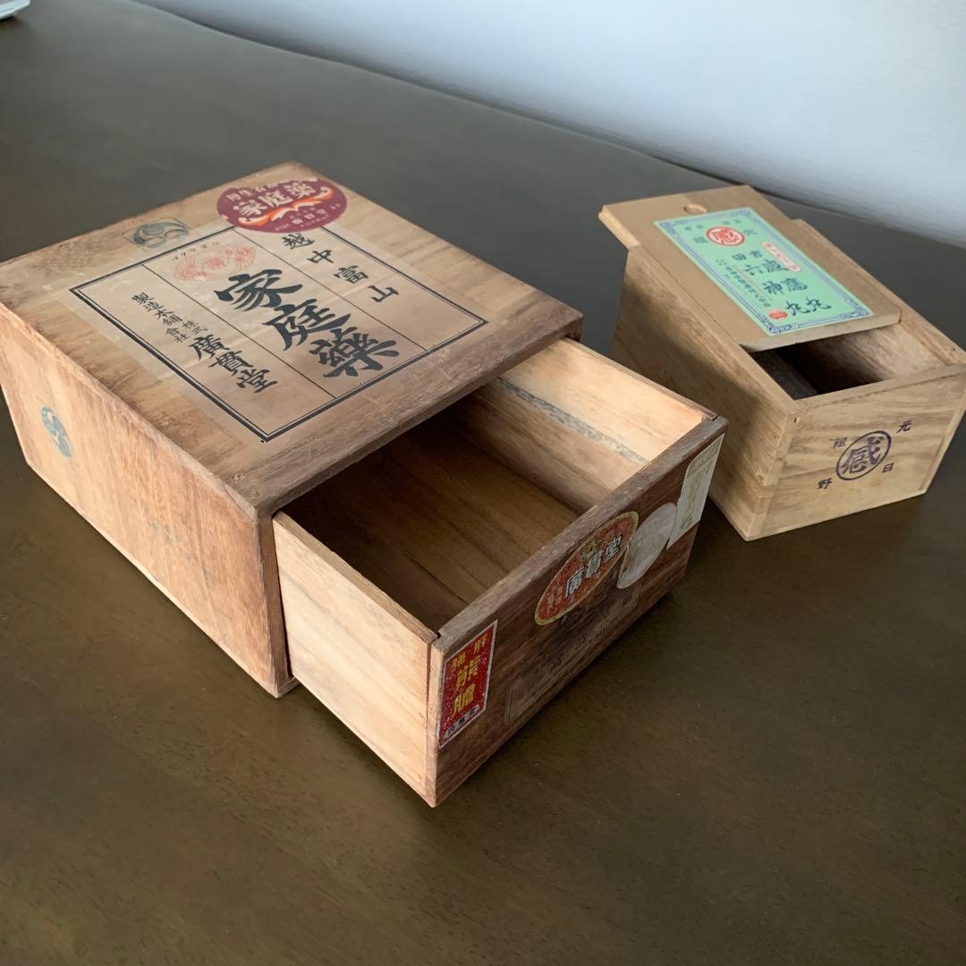 薬箱 木製 レトロ 越中富山 - メルカリ