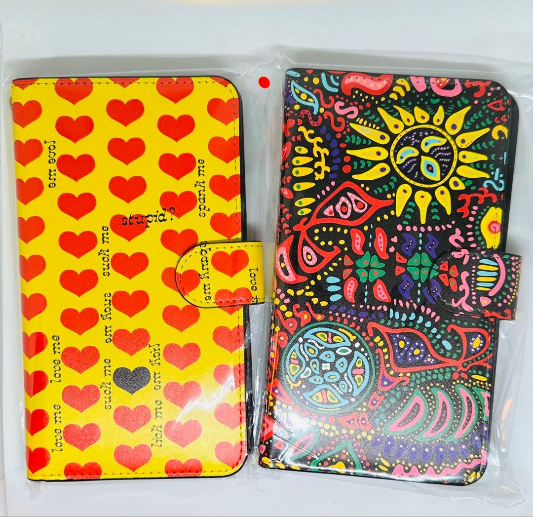 hide スマホケース Lサイズ イエローハート ペイント hide スマホケース Lサイズ イエローハート ペイント LEMONed ONLINE SHOP