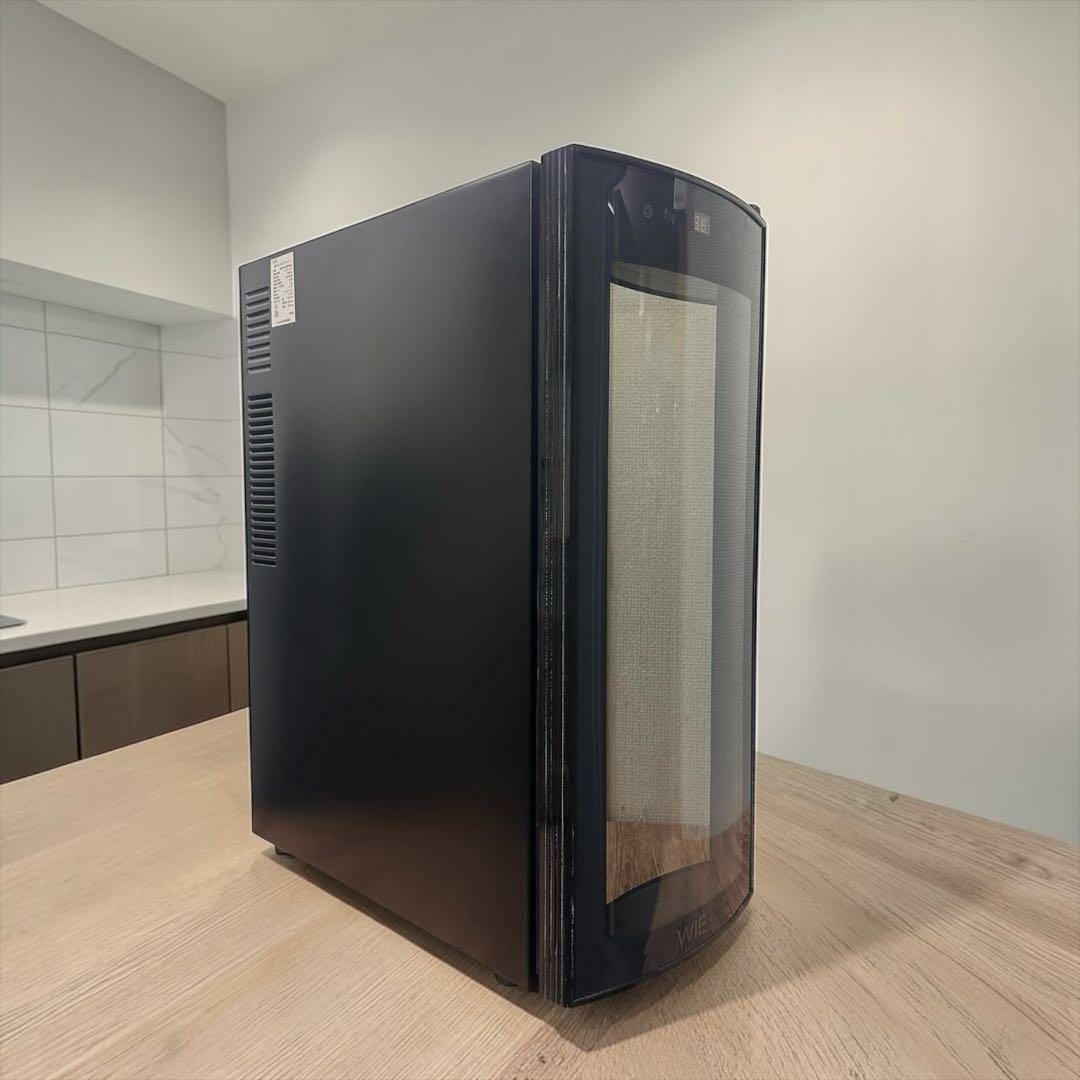 WIEワインクーラーワインセラー 12本収納デジタル温度表示 ガラス扉