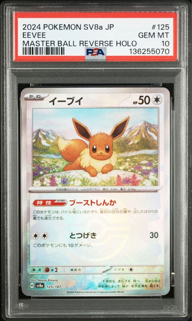 イーブイ マスターボールミラー 125/187 テラスタルフェスex PSA10