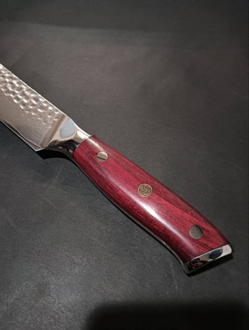 67層ダマスカスVG10 牛刀 240mm レッドマリー柄 高級シェフナイフ