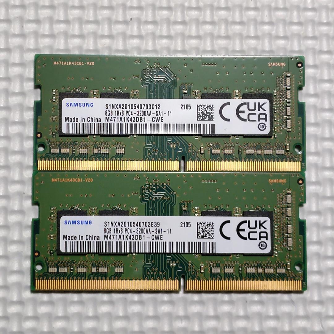 SAMSUNG DDR4-3200 SODIMM 8GB×2枚 計16GB Amazon.co.jp: Samsung 32GB (2x16GB) DDR4 3200MHz PC4-25600 (PC4