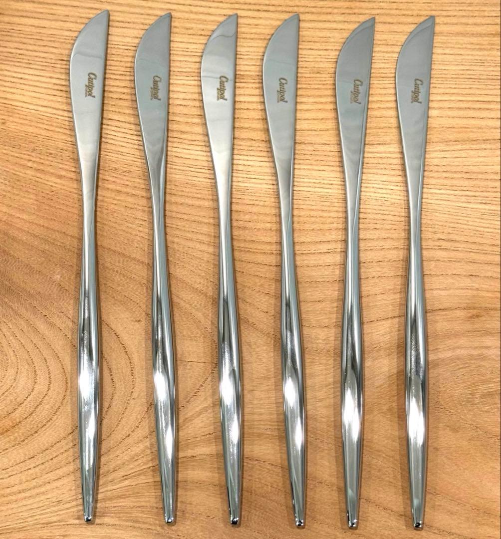 クチポール ムーン ミラー ディナー ナイフ 6本セット MOON/ミラーシルバー 6本ディナーセット［クチポール］