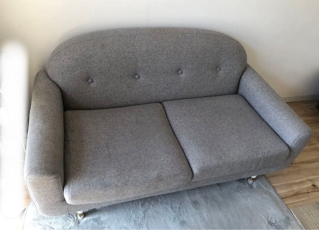 ☆Francfranc アマートソファ グレー（W1320）2人がけソファ - メルカリ