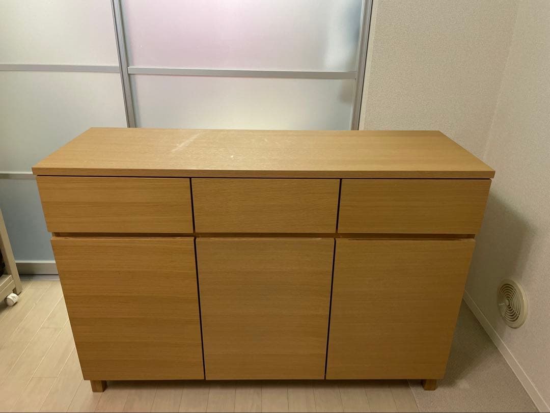 無印良品 オーク材・キャビネット大 サイドボード 廃盤 幅1200mm