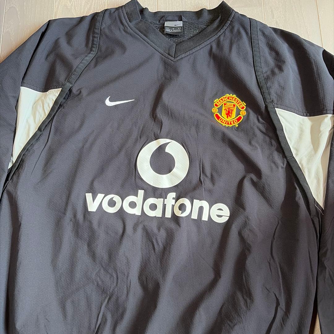 ●NIKE●マンチェスターユナイテッド●トレーニング●ピステ●ボーダフォン NIKE マンチェスターユナイテッド 02/04 ユニフォーム ホーム 長袖
