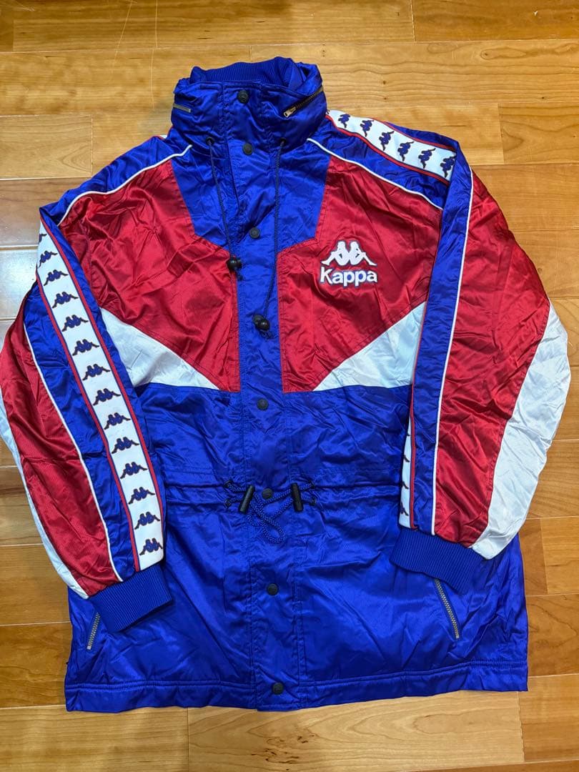 90S カッパKappa フルジップジャケット 赤青 ビンテージ Oサイズ美品