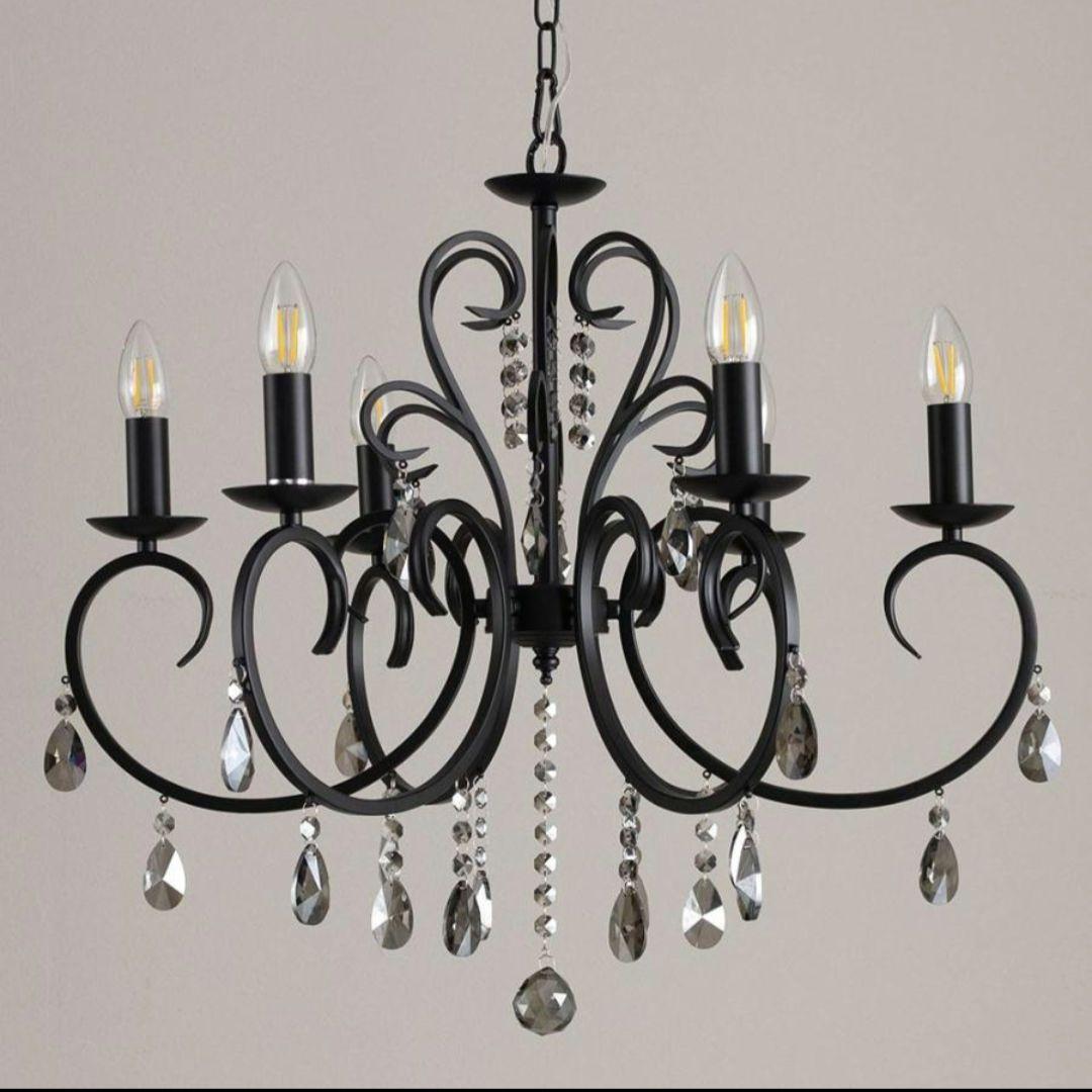 シャンデリア アンティーク アイアン ブラック ６灯 照明 トララ 美品 ilorbov0186_col02.jpg
