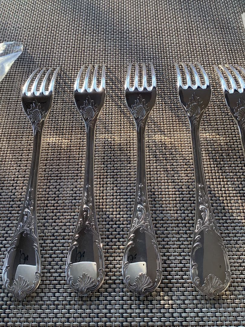 《CHRISTOFLE MARLY》アフタヌーンティー用シルバーナイフ＆フォーク