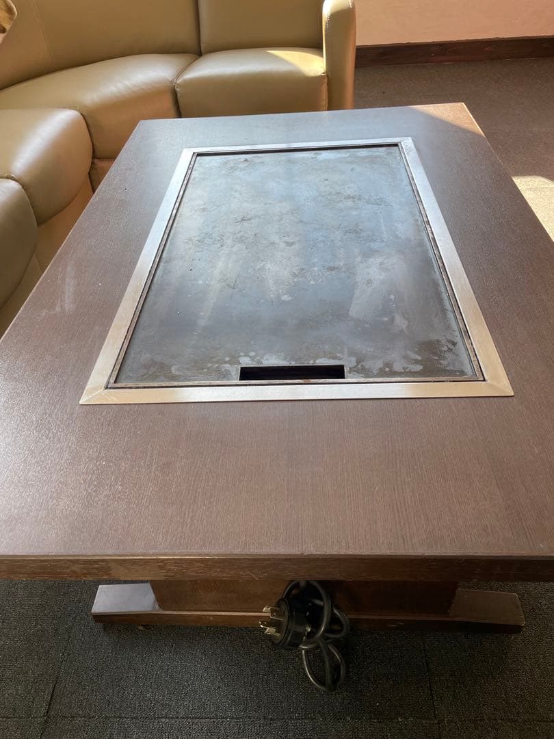 テーブル型鉄板付き　電源コード付き TAP-EX2102【電源延長コード（2P・2m）】タップや機器の電源延長に便利