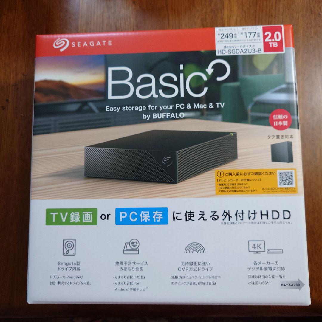 Seagate Basic 2TB 外付けHDD BUFFALO SEAGATE シーゲート USB3.2(Gen1)対応 外付けHDD Seagate