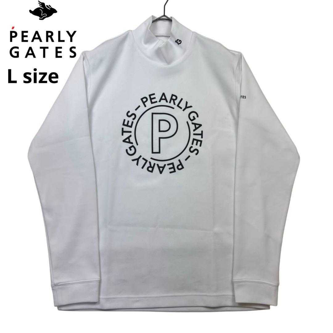 美品 新作 PEARLY GATES ホワイト ハイネックシャツ - メルカリ