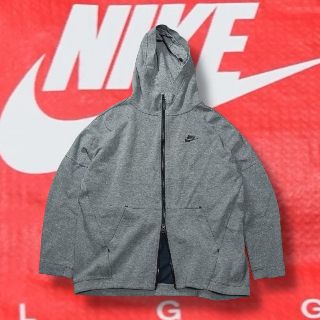 廃盤】NIKE テックフリース ジップパーカー 赤タグ グレー 2016モデル
