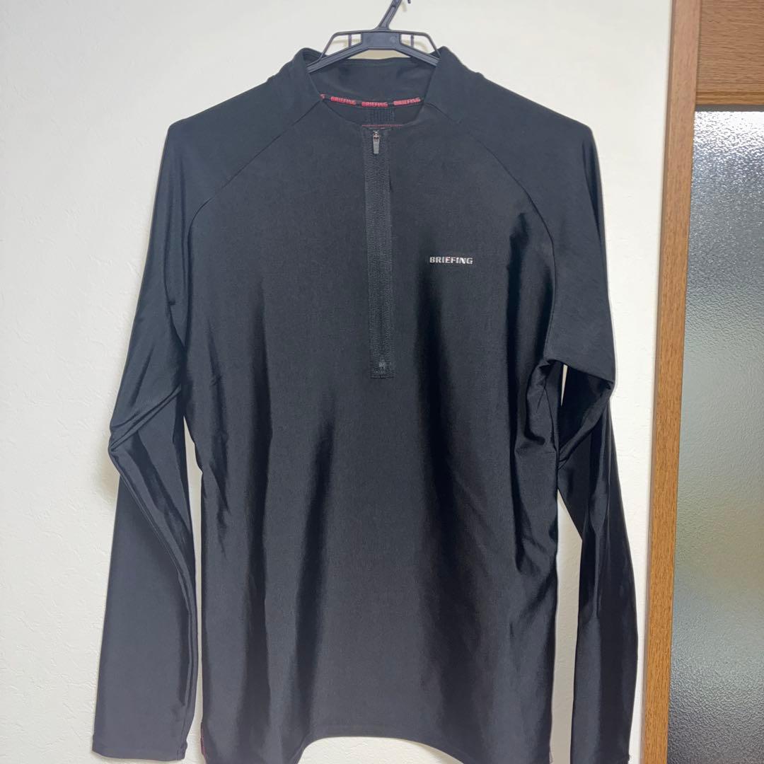 BRIEFING ハーフジップシャツ M ブラック BRIEFING GOLF（ブリーフィングゴルフ） ブリーフィング ゴルフ モック