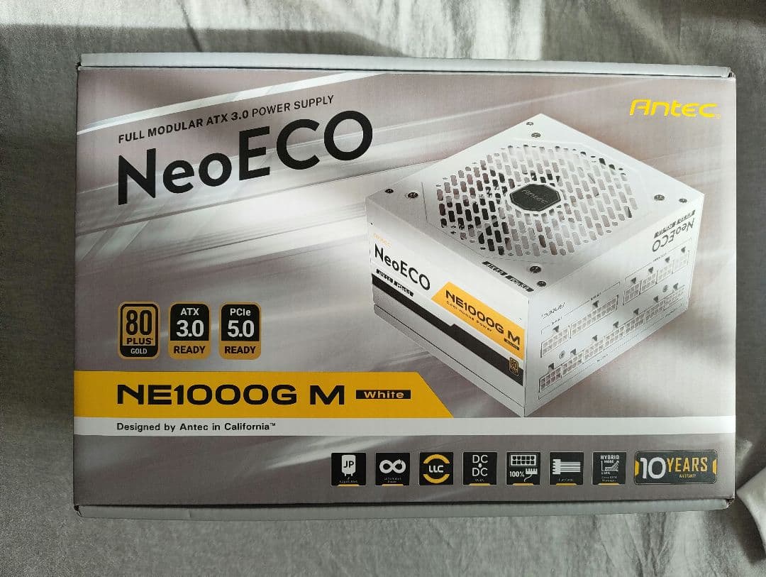 Antec NeoECO NE1000G M ホワイト 1000W電源ユニット Antec NE1000G M WHITE ATX 3.0 | 株式会社リンクスインターナショナル